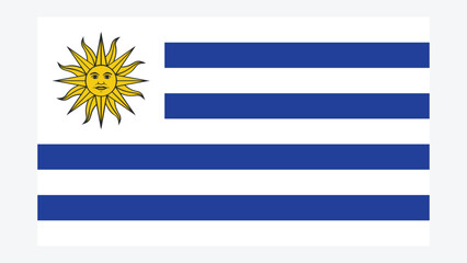Fototapeta premium Uruguay Flag with Original color