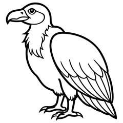 Clean and Modern Vulture Line Drawing