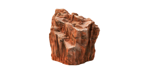 Red Rock Formation. Geological Structure And Natural Erosion Isolated On Transparent Background