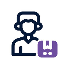 owner dual tone icon. Sleek and modern vector icon for websites, mobile apps, marketing materials, and corporate design. Fully scalable and ready to use.