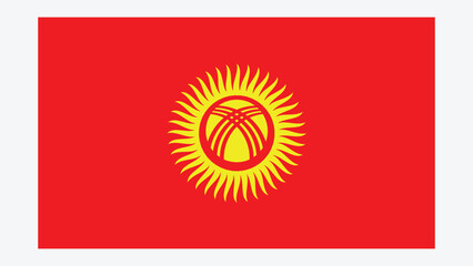 KYRGYZSTAN Flag with Original color