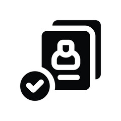 contract glyph icon. Strong and solid vector icon for websites, mobile interfaces, presentations, and visual branding. High quality and easy to edit.