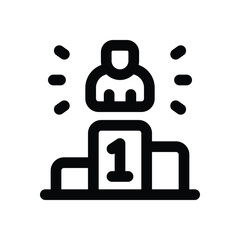 podium line icon. Clean and minimalist vector icon for websites, mobile apps, presentations, and logos. Fully scalable and customizable for any project.