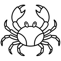 Clean and Stylish Crab Line Art