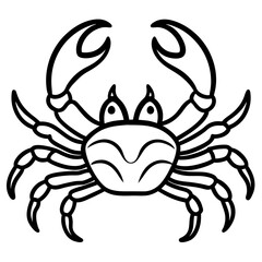 Clean and Stylish Crab Line Art
