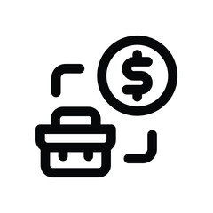 business line icon. Clean and minimalist vector icon for websites, mobile apps, presentations, and logos. Fully scalable and customizable for any project.