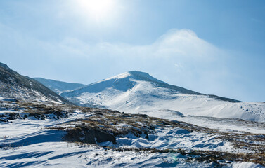Changbai Mountain scenic spot snow mountain scenery	
