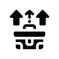 career glyph icon. Strong and solid vector icon for websites, mobile interfaces, presentations, and visual branding. High quality and easy to edit.