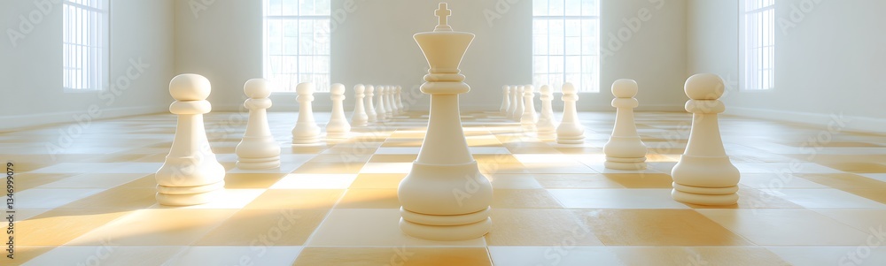 Poster a podium built from interlocking chess pieces, symbolizing strategy and intellect.