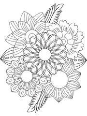 PrintFlowers Coloring Pages For Adules