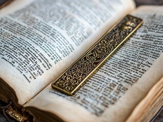 Obraz premium Antique Book Bookmark.