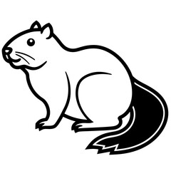 "Canadian beaver vector design, perfect for logos, illustrations, and patriotic projects."