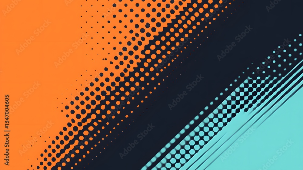 Aufkleber abstract background displaying diagonal lines and dotted halftone pattern