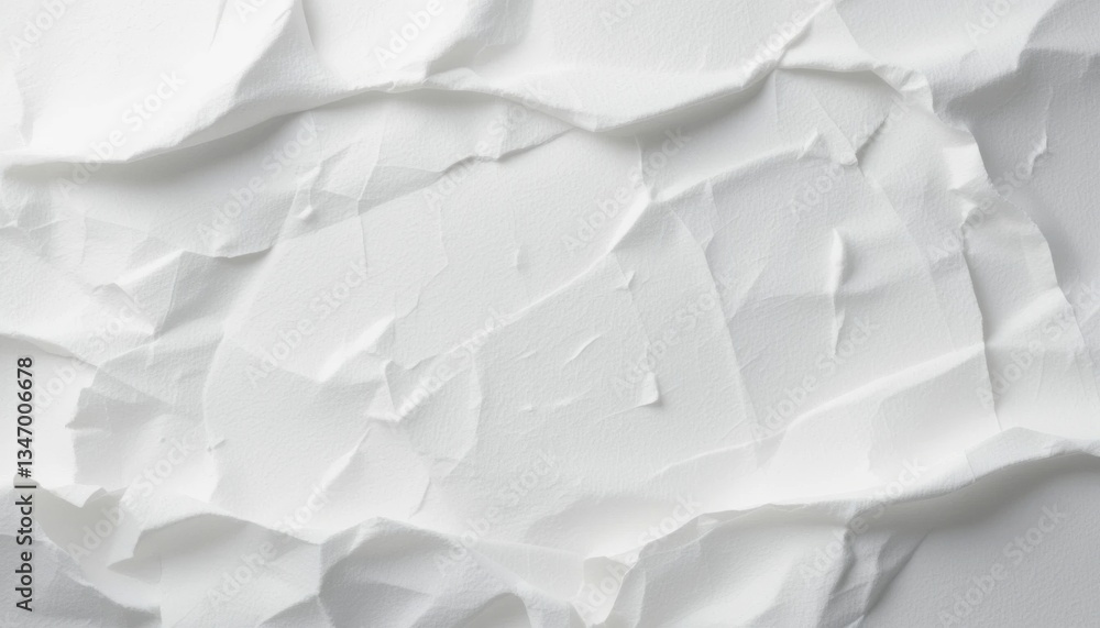 Poster layered white paper texture with shadows and highlights in a minimalist setting for graphic design