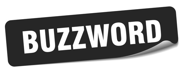 buzzword sticker. buzzword label