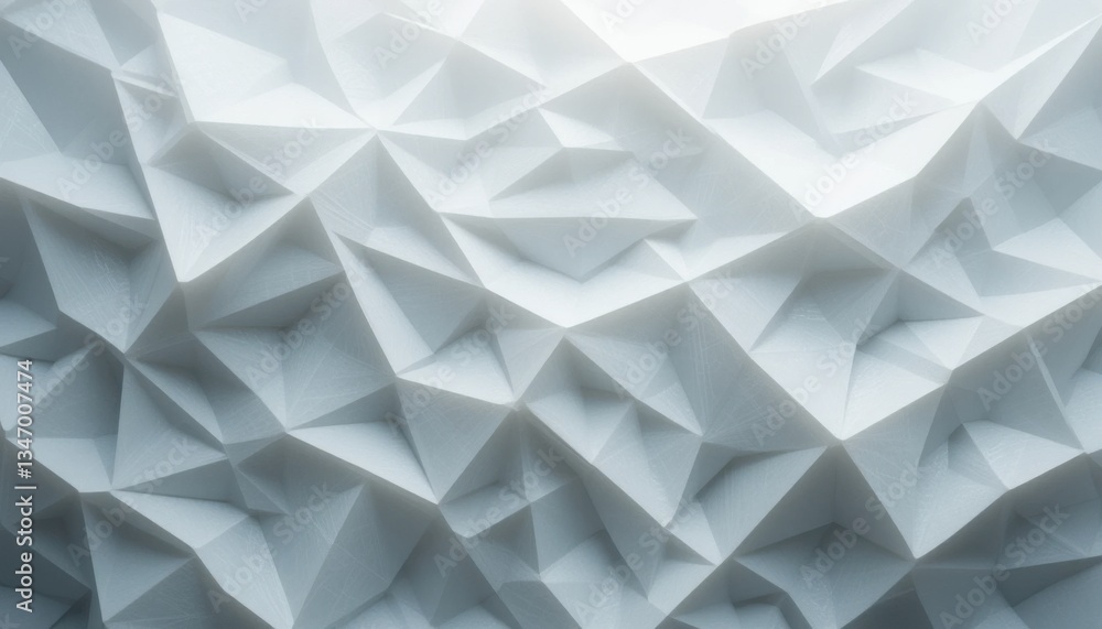Poster dynamic layered white triangular shapes in modern composition, abstract design, high-contrast enviro
