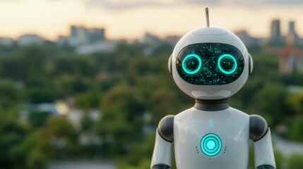 Digital AI chatbot concept with sleek holographic interface elements representing seamless interaction and intelligent support powered by artificial intelligence , Minimalism Clean and clear