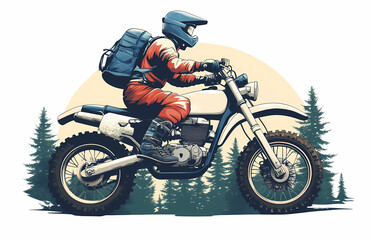 Motorcycle Adventure: A determined individual, clad in protective gear, navigates a rugged trail on a powerful motorcycle, representing the spirit of exploration and freedom