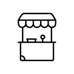 Simple Outline of a Market Stall  