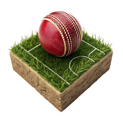 cricket ball in grass