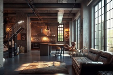 interior room industrial design 