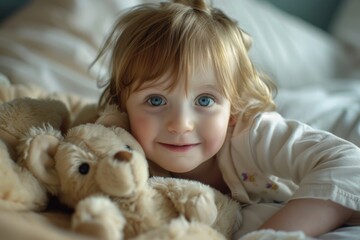 Joyful Child with Soft Toy