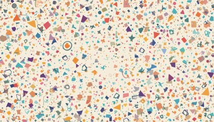 Colorful Stylized Confetti Pattern Design for Modern Decor, Elegant Background, Graphic Art, Contemporary Aesthetics