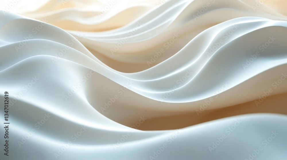 Poster serene undulating surface with creamy hues a gentle dance of light and shadow creating a mesmerizing