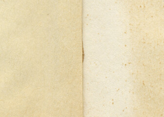 Open vintage book page background. Natural old texture of recycle paper.	