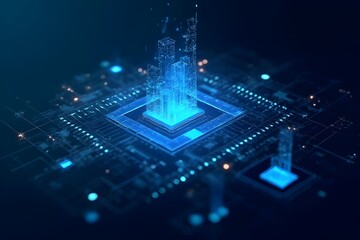 blue circuit board background