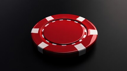 red poker chip