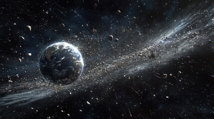 Earth Asteroid Impact Space Debris