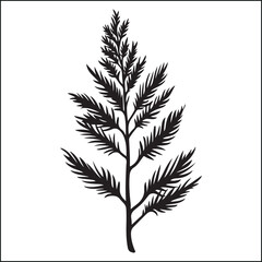 pine leaf silhouette