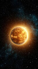 Obraz premium Astronomical Discoveries and Exoplanet Exploration, realistic photo of a deep-space telescope capturing a stunning exoplanet, Space Exploration exoplanet discovery deep space.