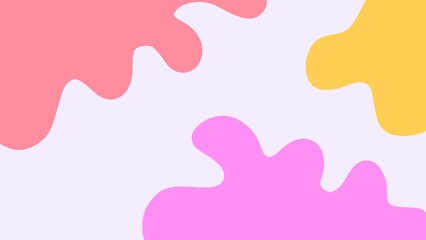 Hand-drawn abstract background of bright colorful cute waves