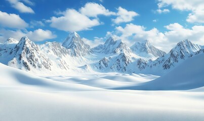 snow covered mountains