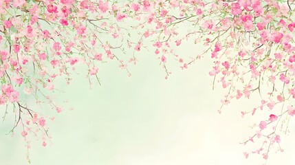 Beautiful pink cherry blossoms adorning tree branches in springtime
