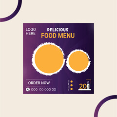 Social media post design with special food item