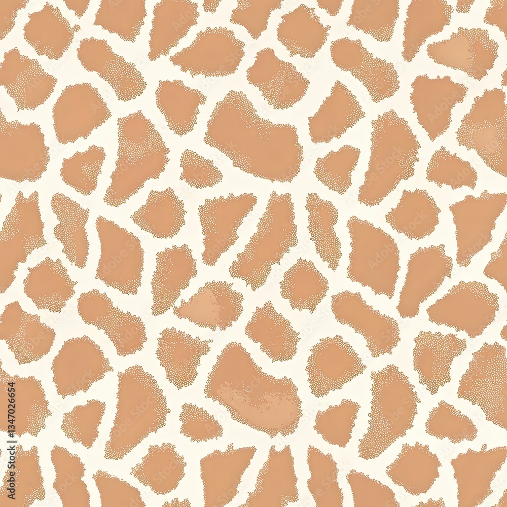 Poster seamless giraffe skin pattern featuring warm tones for realistic texture and design use. giraffe sea