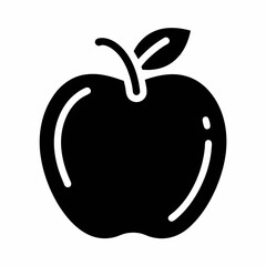 Minimalist Apple Icon silhouette Vector Design.