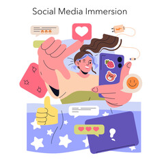 Bed Rotting. Flat Vector Illustration