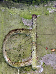 Written Wording in Distressed State Typography Found Ransom Letter D