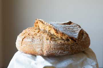Homemade organic sourdough loaf
