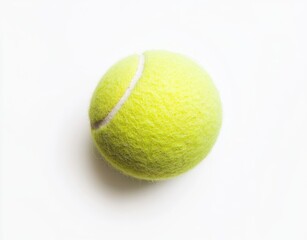 Isolated Tennis Ball on White Background for Sports and Recreation