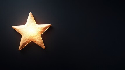 Obraz premium Golden star on dark background