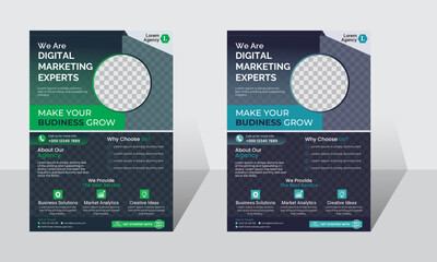 Corporate colorful creative flyer design, A4 format business proposal, annual report, modern leaflet, corporate trendy style poster design .