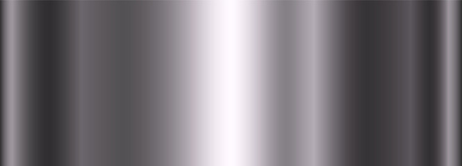 Metallic polished glossy abstract background. Silver gradient. The texture of a smooth metal surface. Vector illustration.