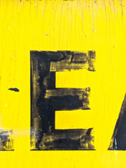 Written Wording in Distressed State Typography Found Ransom Letter E