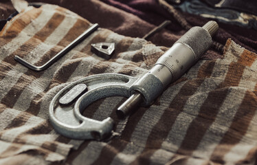 Micrometer, measuring equipment.