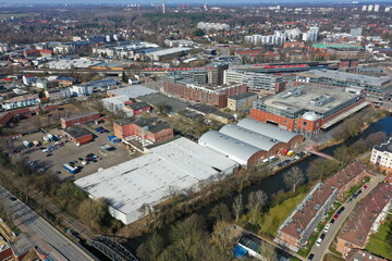 Hamburg Bergedorf Stuhlrohrquartier, Stuhlrohrviertel, Luftaufnahme
